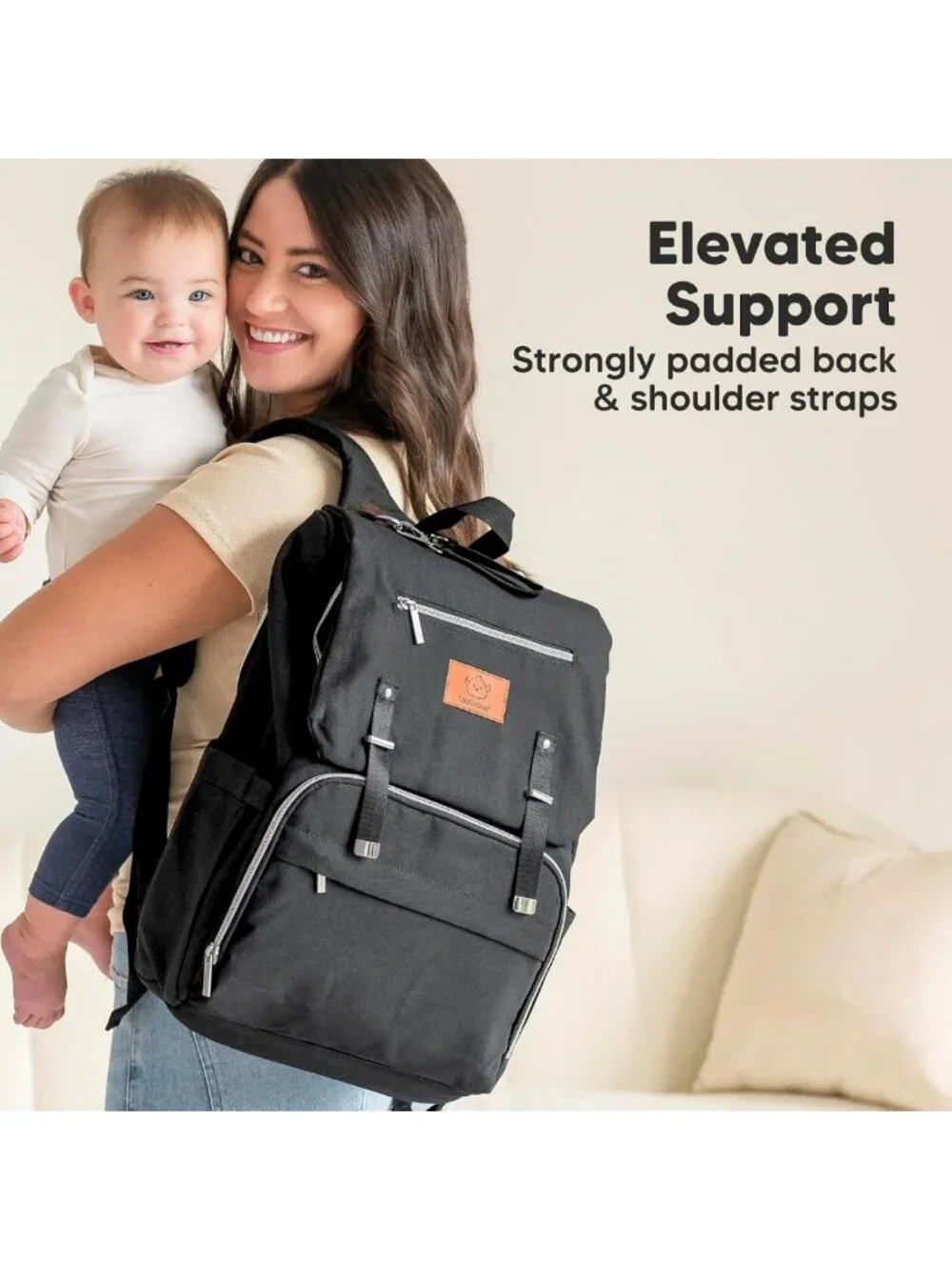Stylish Waterproof Baby Diaper Bag Backpack with Changing Pad & Insulated